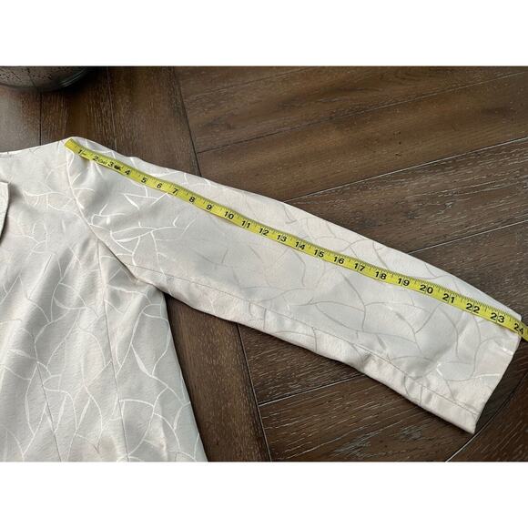 EUC Le Suit 2 Piece Blazer Skirt Set Light Gold Champagne Shimmer Design Size 10 - Picture 10 of 16